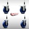 Service Caster 5'' SS Solid Poly Swivel 7/8'' Expanding Stem Caster Set 2 Total Lock Brakes, 4PK SCC-SSEXTTL20S514-SPUS-2-S-2-78 - alternate 3